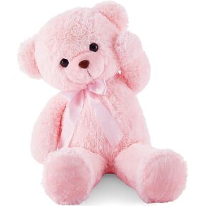 Big Teddy Bear Stuffed Animal 35 inches Giant Stuffed Bear Gift for Girlfriend Children on Birthday, Brown
