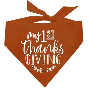 My First Thanksgiving Dog Bandana (Dark Orange, OS 187)
