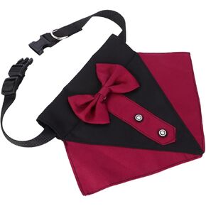Toyvian 1 set pet pet bib puppy bow tie jup for puppy bow hair ties ties pet triangle bibs dog bandana band bow tie tuxedo jolar pet dog bib pet bibs pet pet dicking clating red saliva