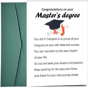 Dapofajo Congratulations on Your Master’s Degree Card, Graduate Student Card, You did It Card, Master's Graduation Greeting Card