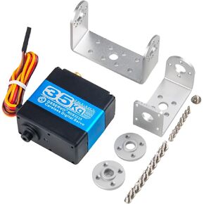 RDS3235 الرقمية المؤازرة روبوت servo محرك 35 كجم عزم الدوران العزم العزم العزم DC5-7.4V مع لوحة ذراع قوس مؤازرة على شكل U DIY روبوتية （180 درجة）