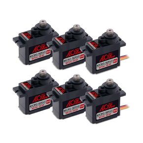 6PCS AGFRC Micro Servo Servo Motor Kit - 2.2KG Metal Gear Digital RC Servo for RC Helicopter Airplane Boat Controls, Control Angle 180° (B9DLM)