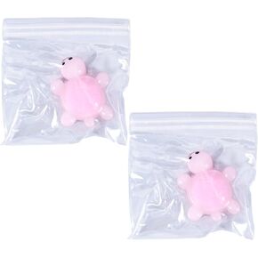 2pcs متوهجة في لعبة Squeeze Turtle Turtle ، Table Taba Taba Soft Sensory Turtle Mochi Toy Cute Handmade Party Favors for Kids Overns Home Office (Pink)