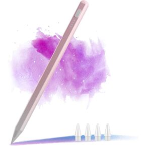 Stylus Pen for iPad 2024-2018, Battery Indicators for Apple iPad Pencil with Palm Rejection Tilt Sensitivity Pen for 2018-2024 iPad Air 3/4/5/M2, iPad Mini 5/6, iPad 6/7/8/9/10, iPad Pro 11"/12.9"/M4