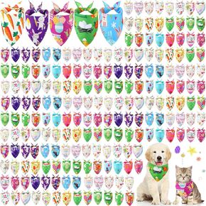 Sanwuta 180 PCS Easter Dog Bandanas Bulk Spring Dog Dogf Cogf Puppy Pibs Accessories Pet Accessories Grooming Supplies Assume Assume Assum