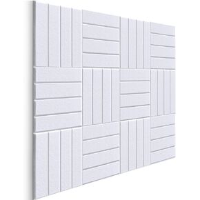 12 Pack Large Felt Cork Board Alternative Wall Tiles Felt Bulletin Board 11.8"x11.8" Cork Board Replacement Wall Tile Bulletin Board for School Home Office Walls Photos Memo (White)