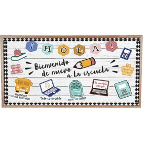 Fun Express Spanish Back to School Bulletin Board Set - 46 Pc