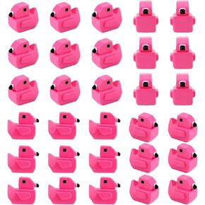 30pcs Mini Resin Flamingo Ducks, Tiny Flamingo Ducks Mini Block Flamingo Cute Flamingo Figures for Minecraft Style Home Garden Dollhouse Cake Topper Birthday Party Decorations DIY Crafts