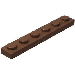 ألواح بنية كلاسيكية كبيرة ، مجموعة 100 قطعة ، متوافقة مع أجزاء LEGO وقطع: 1 × 6 لوحات بنية