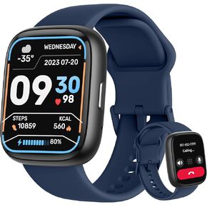 Smart Watch, Alexa Built-in, Answer/Make Calls Smart Watch Women Men, 1.83" Smartwatch IP68 Waterproof Sports Watch, Heart Rate SpO2 Sleep Stress Monitor, Step Counter Watch for Android & iOS Phone