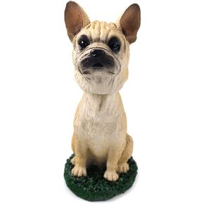 French Bulldog Fawn Dog Bobblehead Figure for Car Dash مكتب المرح
