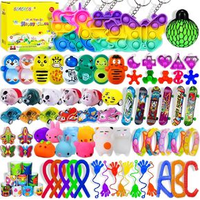 87 PCS Party Favors for Kids 3-5 4-8 8-12 ، ألعاب Treasure Box لجوائز الفصول الدراسية ، ألعاب هدايا أعياد عيد الميلاد ، حزمة Pinata ، حشو Goodie ، جوائز Creasure Chest Carnival