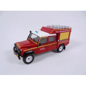 OPO 10 - Fire Truck 1/43 Land Rover Defender 130 Beopy Environment Enterction Most (Grimp) - Light Firefighter Heachette Cpl03