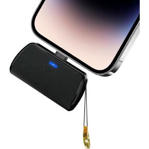 WAVYPO Keychain Portable Charger 2500mAh, Cell Phone Portable Power Bank Pack Mini Power Emergency Pod Fast Charging Compatible for iPhone 14/14 Pro Max/13/13 Pro Max/12/12 Pro Max/11/XR/X/8/7/6-Red