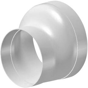 6" to 5" Inch Duct Reducer Round Reducer Duct Fitting Pipe Increaser Reducer PVC DWV (Drain, Waste and Vent) Reducing Coupling Plastic, White