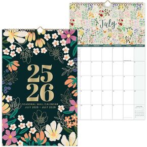 Bloom Daily Planners 2025-2026 العام الدراسي التقويم الجدران الشهري الشهري (يوليو 2025 حتى يوليو 2026) - كبير 11 "× 17" - موسمية