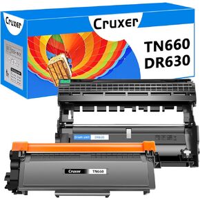 Cruxer TN660 خرطوشة الحبر DR630 استبدال أسطوانة الحبر TN-630/TN-660 Black Page تصل إلى 2600+ ، متوافق مع Brother DCP-L2520DW HL-L2360DW L2320D MFC-L2700DW L2710DW L2740DW