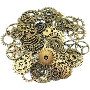 100 غرام متنوعة على غرار الرجعية العتيقة Steampunk التروس سحر قلادة الساعة معدات عجلة لصياغة مجوهرات DIY صنع الملحقات