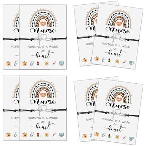 Yinkin 12 Pcs School Nurse Gifts Bulk Nurses Bracelets for Women with Blessing Card Nurse Week Day Party Favor Christmas Appreciation Graduation Gift in Kuwait