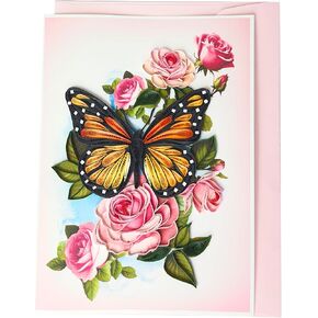 Heartags- Quilling Mothers Card ، 5x7 in Mom Bird Mother's Card for Mom ، زوجة ، هدية عيد ميلاد مع مظروف