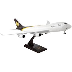 Daron Skymarks Ups 747-400F Airplane Model Building Kit with Gear 1/200-Scale, White,black