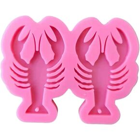 Lobster Keychain Earrings Epoxy Resin Mold Jewelry Pendant Silicone Mould Silicone, app.8x6cm/3.15x2.36in