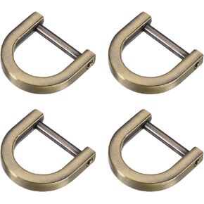 METALLIXITY Metal D Rings Non-welded D-shaped Ring Buckles for DIY Keychains Card Holders Purse