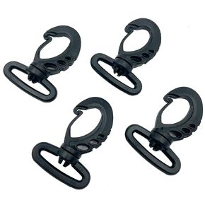 10 Pack Push Gate Clip Bag Hardware, Black Plastic Swivel Snap Hooks For bag Backpack strap 25mm PT1883