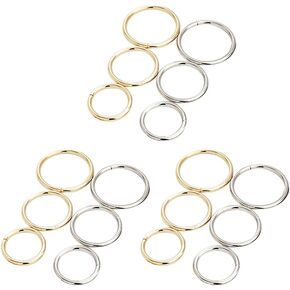 18 Pcs Metal Spring O Rings Small Round Carabiner Clips Keyrings Spring Keyring Buckles Purse Strap Rings Spring Hook Buckles Round Key Ring Clasps Keyring Snap Hooks