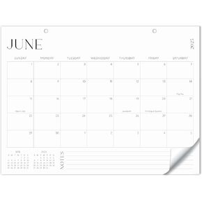 Aesthetic 2025-2026 Desk Calendar - Runs From June 2025 Until December 2026 - Minimalistic Office Desktop/Wall Calendar 16"x12" for Easy Organizing