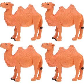 تماثيل التماثيل المصغرة في Toyandona 4pcs - نموذج حيوان بايف باكتريان لسطح مكتب الطاولة - تمثال الحيوانات