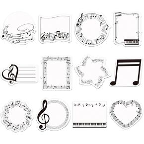 480 PCS Music Music تحت عنوان الملاحظات اللزجة ذاتية الكتابة الموسيقية اللطيفة Notepads Music Note Poss