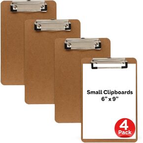 Plugoards الصغيرة 6x9 (4 حزمة) Mini Clipboards ، A5 الحافظة ، حافظة 6x9 مع مقطع منخفض على المظهر ، لوحة مقطع من المذكرة الصلبة للتمريض ، المكتب ، المنزل أو الإمدادات المدرسية - بواسطة Enday