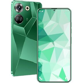 Unlocked Phone C20 PRO Android Cell Phone 8GB+256GB 24MP+50MP Camera, 6800mAh Large Battery, Unique Appearance Design, Fingerprint Face Unlock 4G Dual SIM (White)