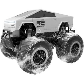 GoBang 1:16 Waterproof Monster Truck Pickup Toys RC Cars Amphibious Remote Control Car Trucks 4WD All Terrain Off-Road Toy for 4 5 6 7 8 9 10 11 12 Year Old Boys Girls Toys Gifts Presents