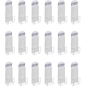 18 PCS Vinyl Record Display Shelf Vinyl Record Wall Mount Acrylic Music Album Cover Holder Clear Vinyl Record Hangers Self Adhesive Wall Storage Hangers for Home Office Bedroom Decoration