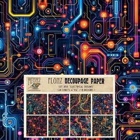 Decoupage Paper Pack (24 ورقة 6 "x6")