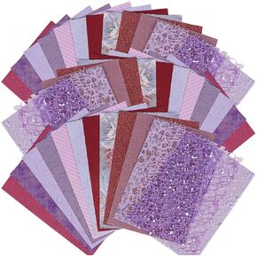 39 PCS A5 SCRAPBOOK PAPER SET - نسيج مزدحم وشبكية للمجلة غير المرغوب فيه ، مستلزمات سجل القصاصات ، هدية عيد الأم ، بطاقات DIY ، سجلات القصاصات ، مجلات الرصاص ، 8.3 × 5.8 بوصة