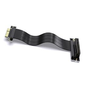 10Gtek PCIE 3.0 Extension Cable, X8 to X4, F to M, 90° to Straight, Cable Length 14cm, P332FM5115