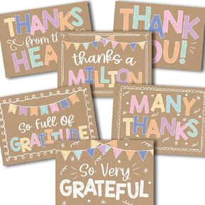 Hadley Designs 24 Blank Thank Thank You With Occants Bulk - Wedding شكرًا لك ملاحظات مع مجموعة الأظرف ، وبطاقات امتنان استحمام الطفل ، وبطاقة تقدير المعلم - Notecards Rustic With Envelope