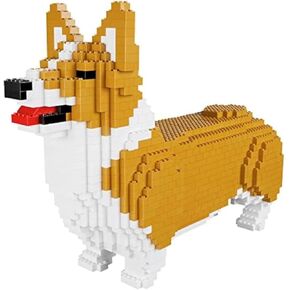 Corgi 1520PCS DIY 3D Dog Building Blocks Set - Life-Size Dogs & Animals