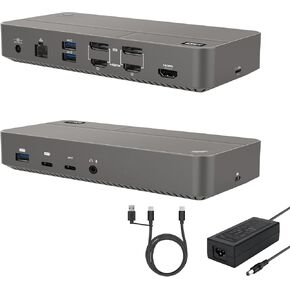 شاشة مزدوجة محطة الاقتران للكمبيوتر المحمول HDMI، محول USB C العالمي ثلاثي العرض لجهاز MacBook Pro Air، أجهزة الكمبيوتر المحمول Windows Type C in Kuwait