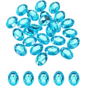 Meccanixity 25pcs أكريليك أوفال الأحجار الكريمة 18x25 مم مسطح الظهر الأحجار الاصطناعية ل DIY الحرف الحرف حزب الزفاف الطلاء وجه المجوهر
