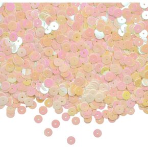 6mm Black Sequins for Crafts, 7200 Pcs Flat Round Loose Sequins with Hole, PVC Loose Sequin Bulk Craft Sequins for Sewing, Jewelry Making, DIY Decoration, Wedding