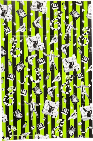 ورقة غلاف فضي Buffalo Beetlejuice المطبوعة التي تضم Beetlejuice و Sandworm ، 12 Count ، 20 "× 30" in Kuwait