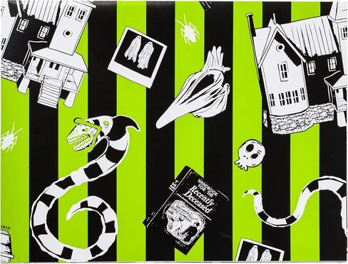 ورقة غلاف فضي Buffalo Beetlejuice المطبوعة التي تضم Beetlejuice و Sandworm ، 12 Count ، 20 "× 30" in Kuwait