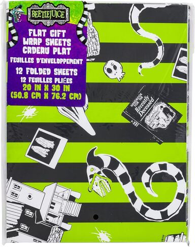 ورقة غلاف فضي Buffalo Beetlejuice المطبوعة التي تضم Beetlejuice و Sandworm ، 12 Count ، 20 "× 30" in Kuwait