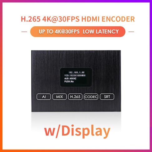 EXVIST H.265 4K HDMI Video Encoder, HDMI to IP Encoder, Dual USB2.0 for Recording, HDMI Loopout, Compatible with ONV/HK, Live Stream Broadcast for YouTube, Facebook, Wowza, Twitch in Kuwait