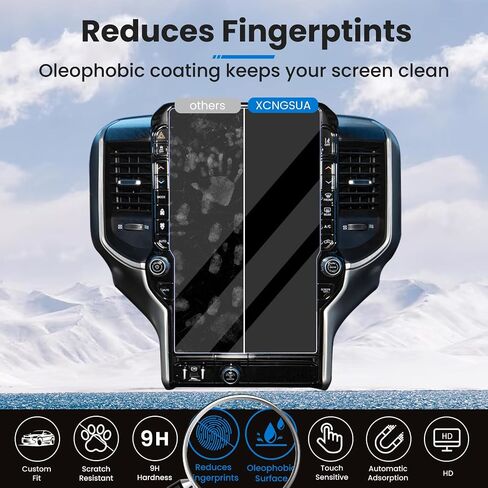 Compatible with 2019-2024 2025 Dodge Ram Screen Protector 12-Inch for 2024 2025 Ram 1500 2500 3500 Big Horn TRX Rebel Laramie Limited Accessories,9H Tempered Glass in Kuwait