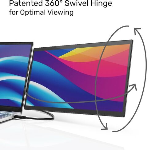 SideTrak Swivel Pro 13.3" Ultra Slim Attachable Portable Monitor, FHD IPS 1080p Laptop Screens with Kickstand + Unique Patented Swivel Hinge, for Mac, PC, and Chromebook, USB-C® Port Connection in Kuwait
